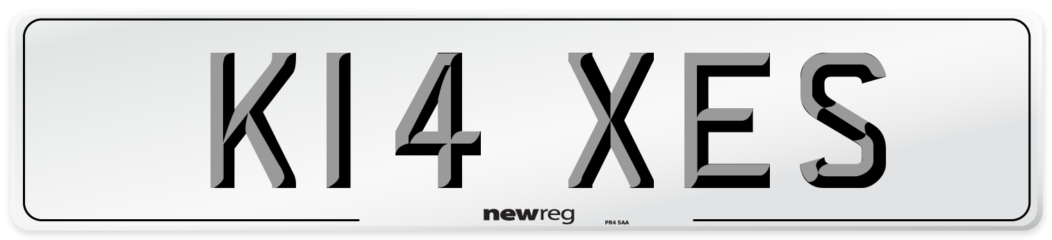 K14 XES Number Plate from New Reg